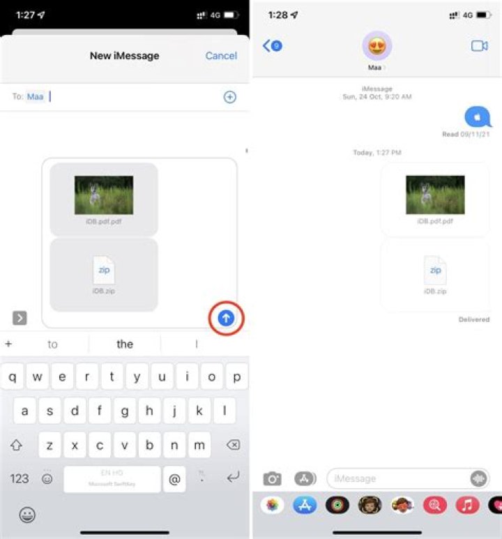 Can you send files through iMessage?