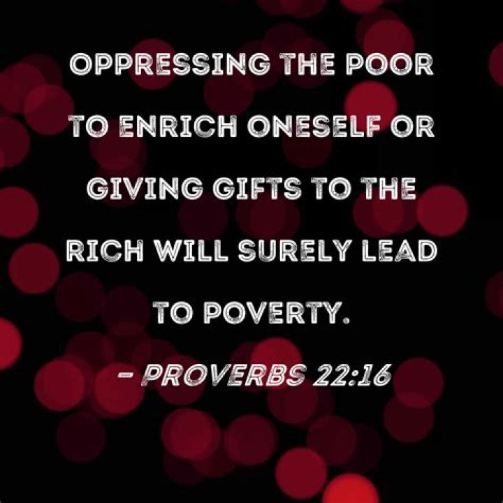 Do not give gifts to the rich?