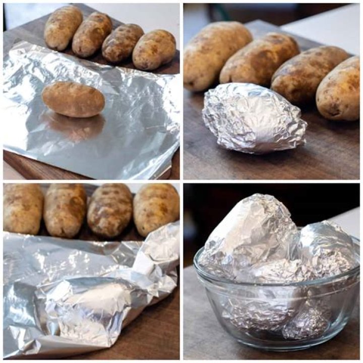 Do you wrap potatoes in foil to bake them?