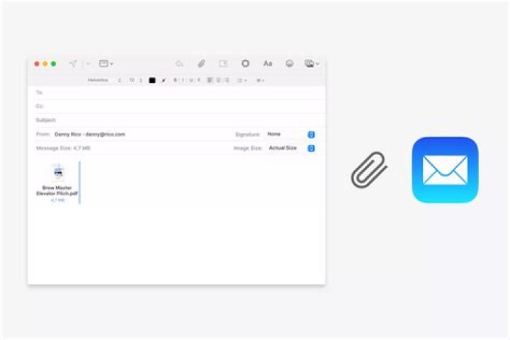 How do I attach an email in Mac Mail?