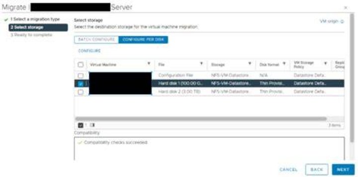 How do I migrate vCenter appliance to another Datastore?