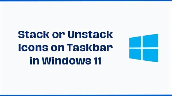 How do I stack windows in the taskbar?