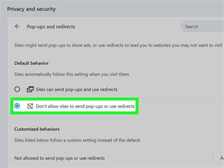How do I stop an app from redirecting?