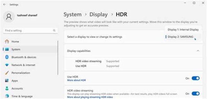 How do I turn on HDR on my Samsung TV?