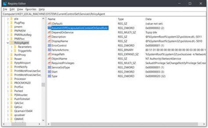 How do you configure an l2tp IPsec server behind a NAT T device in Windows?