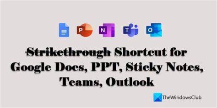 How do you strikethrough text in sticky notes?