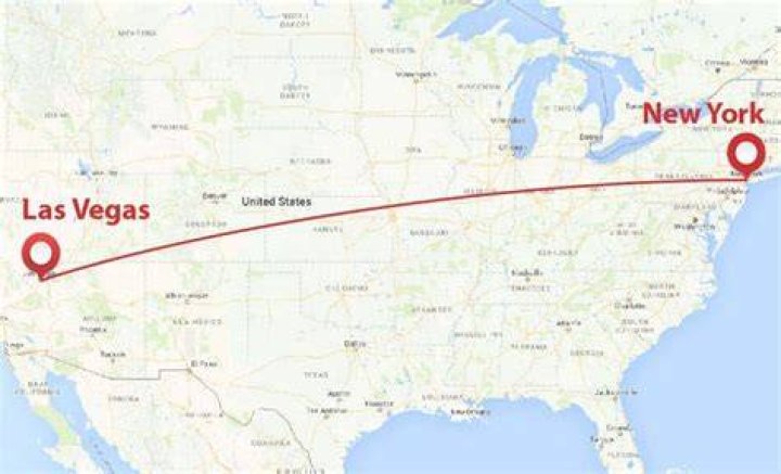 How far is Vegas from New York by plane?