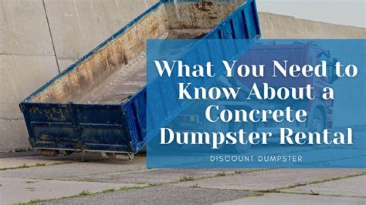 How much concrete can you put in a dumpster?
