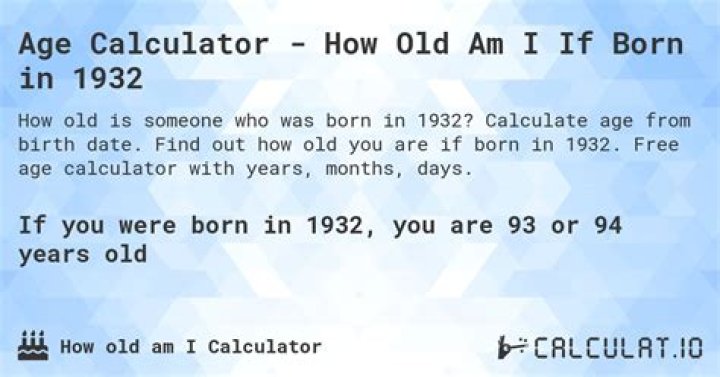 How old would I be if I was born in 1923?