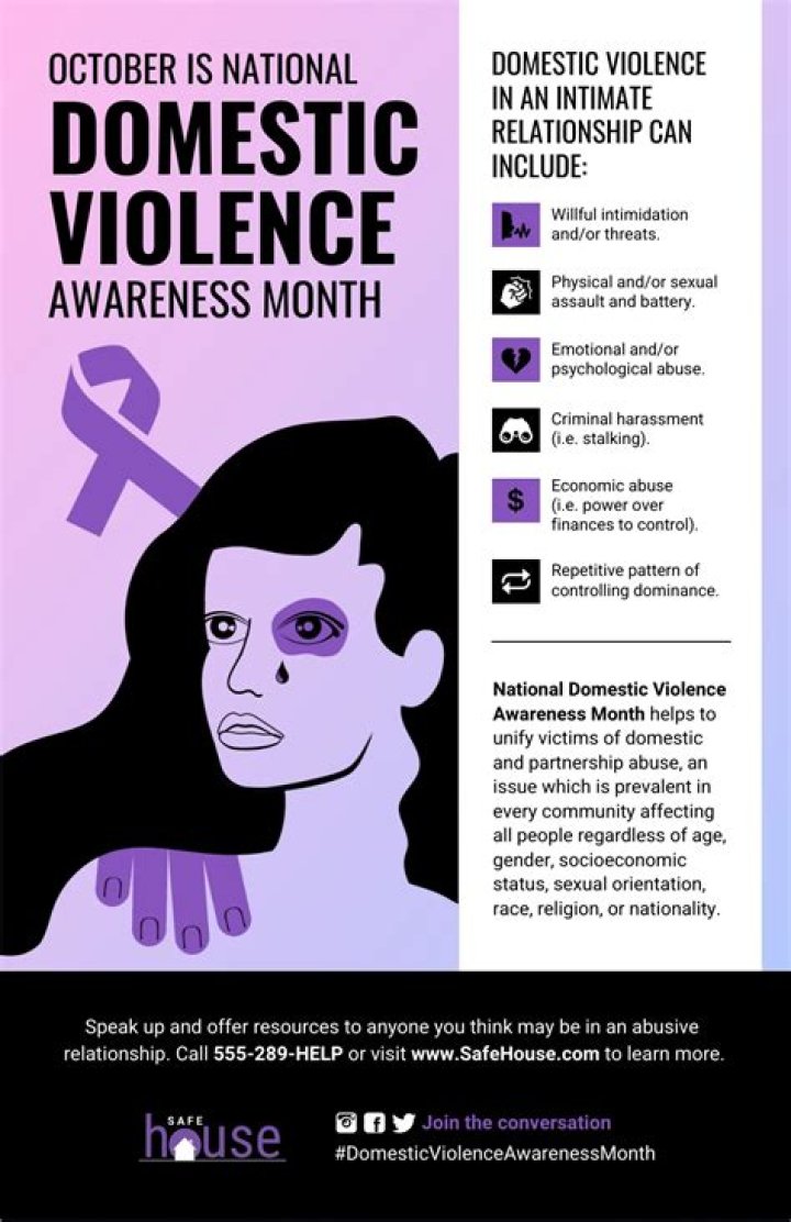 What color is Domestic Violence Awareness Month?