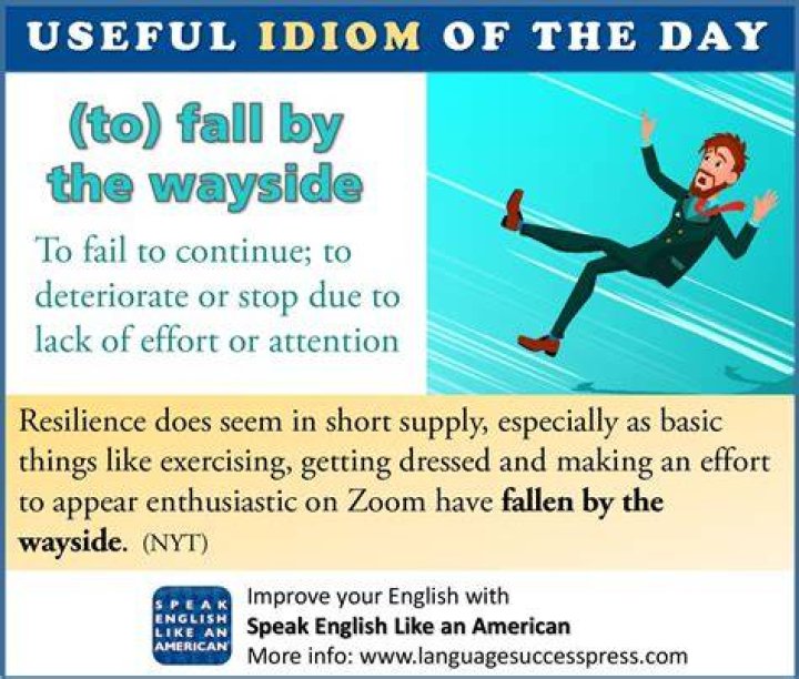 What does fall by the wayside mean?