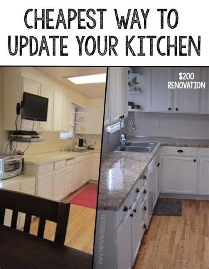 What is the cheapest way to update a kitchen?