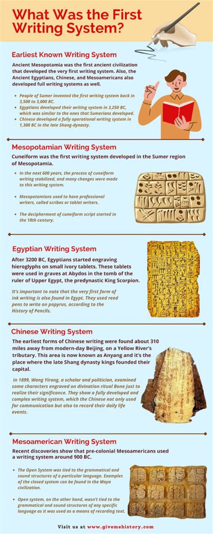 What is the first writing instrument?